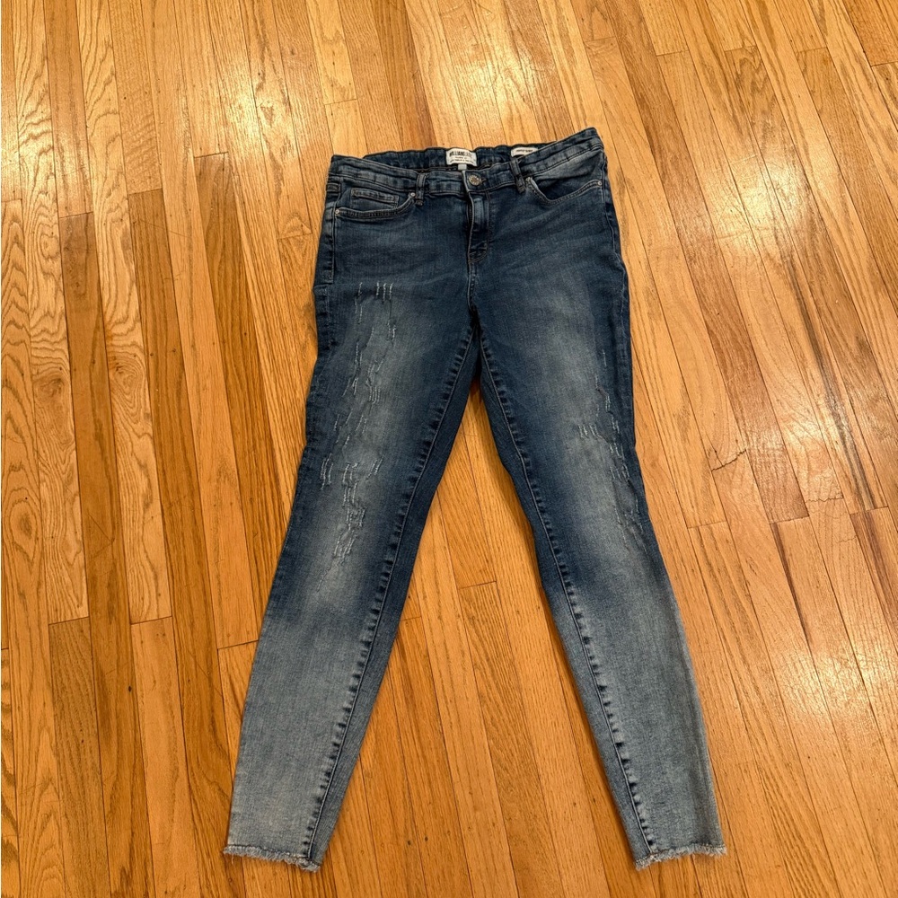 William Rast Perfect Skinny Jeans Size 31 Distressed Raw Hem